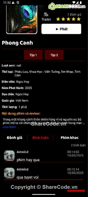 App Android,xem phim,Đồ án Java,báo cáo,App,Đồ án
